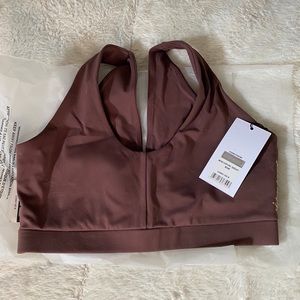 Whitney Simmons chocolate sports bra